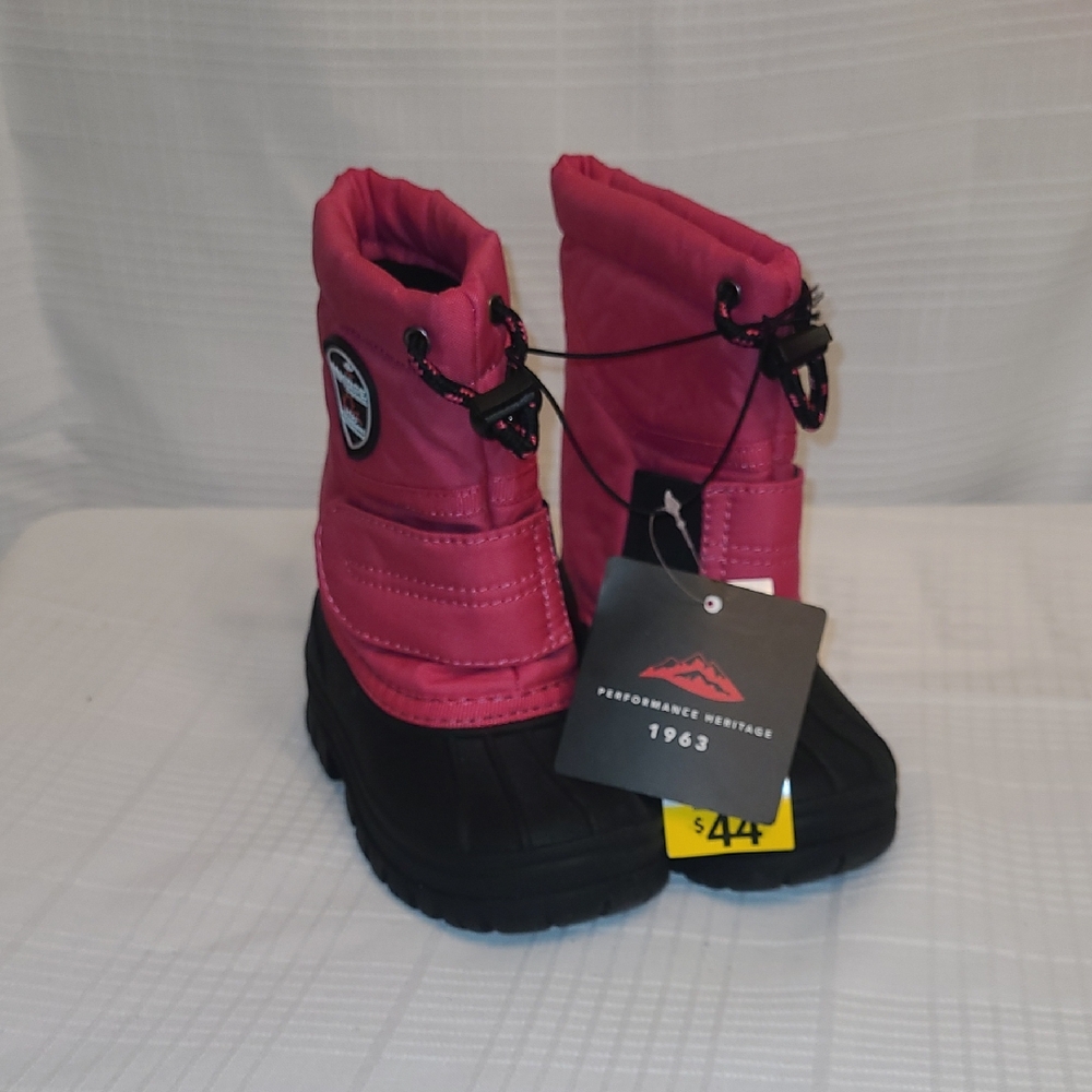 Laneige Canada Pink & Black Toddler Waterproof Winter Snow Boots Size 6 - NWT